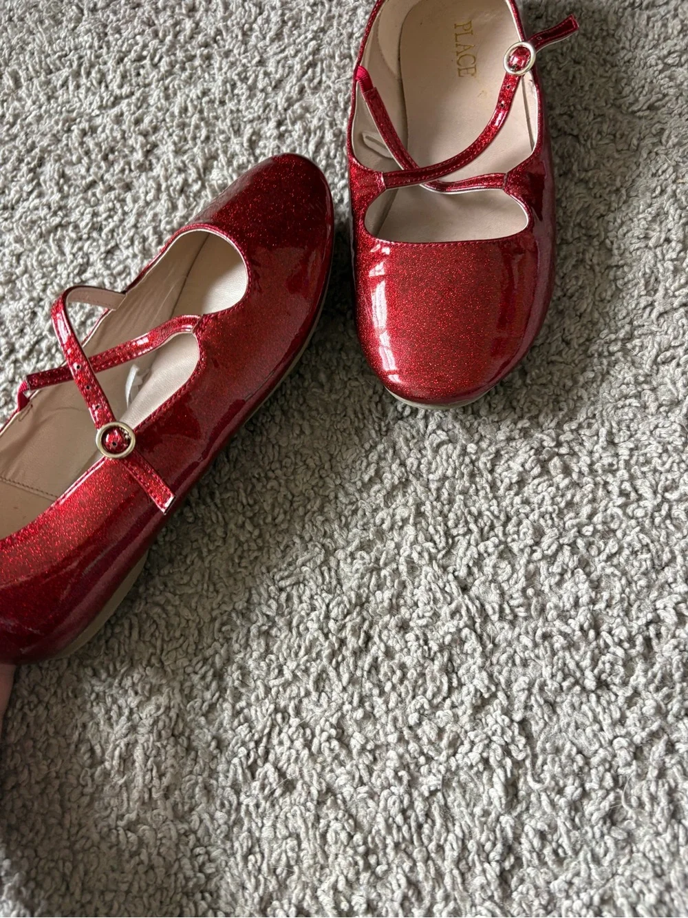 The Children's Place Shimmery Red Mary Jane Dress Shoes
